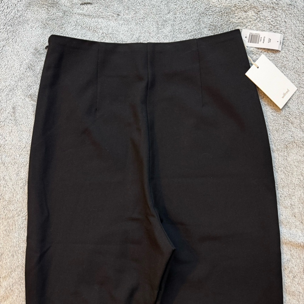 NWT Wilfred Porto Pant - Black High-Waisted Straight Leg Trouser - Size 6 - Picture 12 of 13